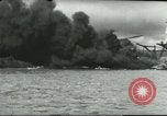 Image of wrecked battleships Pearl Harbor Hawaii USA, 1941, second 52 stock footage video 65675061904
