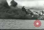 Image of wrecked battleships Pearl Harbor Hawaii USA, 1941, second 54 stock footage video 65675061904