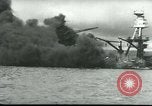 Image of wrecked battleships Pearl Harbor Hawaii USA, 1941, second 56 stock footage video 65675061904