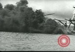 Image of wrecked battleships Pearl Harbor Hawaii USA, 1941, second 58 stock footage video 65675061904