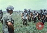 Image of Memorial ceremony for fallen of 199th Light Infantry Brigade South Vietnam, 1968, second 15 stock footage video 65675062054