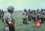 Image of Memorial ceremony for fallen of 199th Light Infantry Brigade South Vietnam, 1968, second 16 stock footage video 65675062054