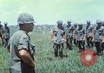 Image of Memorial ceremony for fallen of 199th Light Infantry Brigade South Vietnam, 1968, second 17 stock footage video 65675062054