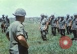 Image of Memorial ceremony for fallen of 199th Light Infantry Brigade South Vietnam, 1968, second 21 stock footage video 65675062054