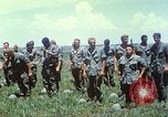 Image of Memorial ceremony for fallen of 199th Light Infantry Brigade South Vietnam, 1968, second 30 stock footage video 65675062054