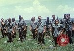 Image of Memorial ceremony for fallen of 199th Light Infantry Brigade South Vietnam, 1968, second 31 stock footage video 65675062054