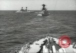 Standbild USA Schlachtschiffe in Spalte Bildung Hampton Roads Virginia USA, 1939, aus Sekunde 27 historischem Filmmaterial Videoclip 65675062203