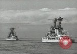 Standbild USA Schlachtschiffe in Spalte Bildung Hampton Roads Virginia USA, 1939, aus Sekunde 50 historischem Filmmaterial Videoclip 65675062203