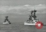 Standbild USA Schlachtschiffe in Spalte Bildung Hampton Roads Virginia USA, 1939, aus Sekunde 52 historischem Filmmaterial Videoclip 65675062203