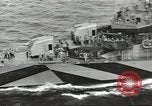 Image of Wounded transferred, ship-to-ship, on Stokes stretcher Mariana Islands, 1944, second 21 stock footage video 65675062229