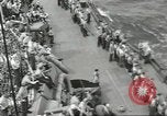 Image of Wounded transferred, ship-to-ship, on Stokes stretcher Mariana Islands, 1944, second 52 stock footage video 65675062229