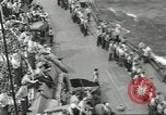 Image of Wounded transferred, ship-to-ship, on Stokes stretcher Mariana Islands, 1944, second 54 stock footage video 65675062229