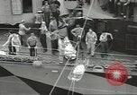 Image of Transferring wounded between ships on Stokes stretcher Mariana Islands, 1944, second 24 stock footage video 65675062231