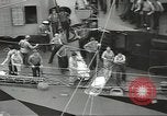 Image of Transferring wounded between ships on Stokes stretcher Mariana Islands, 1944, second 26 stock footage video 65675062231