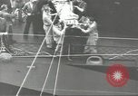 Image of Transferring wounded between ships on Stokes stretcher Mariana Islands, 1944, second 37 stock footage video 65675062231