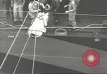 Image of Transferring wounded between ships on Stokes stretcher Mariana Islands, 1944, second 42 stock footage video 65675062231