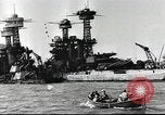 Image of Devastation from Japanese attack on Pearl Harbor Pearl Harbor Hawaii USA, 1941, second 32 stock footage video 65675062272