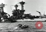 Image of Devastation from Japanese attack on Pearl Harbor Pearl Harbor Hawaii USA, 1941, second 34 stock footage video 65675062272