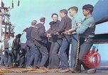 Image of aircraft carrier Pacific Ocean, 1944, second 35 stock footage video 65675062400