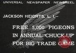 Standbild Tauben freigegeben Jackson Heights Long Island New York USA, 1932, aus Sekunde 1 historischem Filmmaterial Videoclip 65675062521