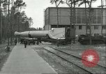 Image of A-4 missile towed for simulated launch at Test Stand 5 Peenemunde Germany, 1943, second 14 stock footage video 65675062547