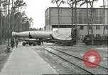 Image of A-4 missile towed for simulated launch at Test Stand 5 Peenemunde Germany, 1943, second 16 stock footage video 65675062547