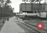 Image of A-4 missile towed for simulated launch at Test Stand 5 Peenemunde Germany, 1943, second 20 stock footage video 65675062547