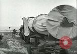 Image of A-4 missile towed for simulated launch at Test Stand 5 Peenemunde Germany, 1943, second 30 stock footage video 65675062547