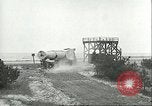 Image of A-4 missile towed for simulated launch at Test Stand 5 Peenemunde Germany, 1943, second 37 stock footage video 65675062547