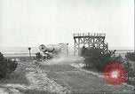 Image of A-4 missile towed for simulated launch at Test Stand 5 Peenemunde Germany, 1943, second 38 stock footage video 65675062547