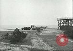 Image of A-4 missile towed for simulated launch at Test Stand 5 Peenemunde Germany, 1943, second 46 stock footage video 65675062547