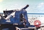 Image of Japanese coastal defense gun Tarawa Gilbert Islands, 1944, second 27 stock footage video 65675062569