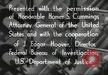 Immagine di John Edgar Hoover Washington DC USA, 1936, secondo 53 filmato di repertorio 65675062627