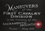 Immagine di 1a divisione di cavalleria Texas Sacramento Mountains USA, 1931, secondo 6 filmato di repertorio 65675062665