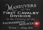 Immagine di 1a divisione di cavalleria Texas Sacramento Mountains USA, 1931, secondo 7 filmato di repertorio 65675062665