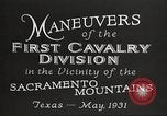 Immagine di 1a divisione di cavalleria Texas Sacramento Mountains USA, 1931, secondo 14 filmato di repertorio 65675062665