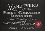 Immagine di 1a divisione di cavalleria Texas Sacramento Mountains USA, 1931, secondo 18 filmato di repertorio 65675062665