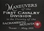 Immagine di 1a divisione di cavalleria Texas Sacramento Mountains USA, 1931, secondo 19 filmato di repertorio 65675062665