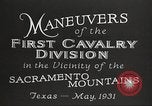 Immagine di 1a divisione di cavalleria Texas Sacramento Mountains USA, 1931, secondo 20 filmato di repertorio 65675062665