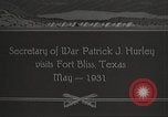 Image of Patrick J Hurley Fort Bliss Texas USA, 1931, second 3 stock footage video 65675062673