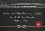 Image of Patrick J Hurley Fort Bliss Texas USA, 1931, second 4 stock footage video 65675062673