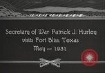 Image of Patrick J Hurley Fort Bliss Texas USA, 1931, second 5 stock footage video 65675062673