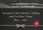 Image of Patrick J Hurley Fort Bliss Texas USA, 1931, second 6 stock footage video 65675062673