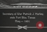 Image of Patrick J Hurley Fort Bliss Texas USA, 1931, second 8 stock footage video 65675062673