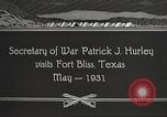 Image of Patrick J Hurley Fort Bliss Texas USA, 1931, second 9 stock footage video 65675062673