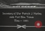 Image of Patrick J Hurley Fort Bliss Texas USA, 1931, second 12 stock footage video 65675062673