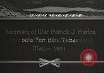 Image of Patrick J Hurley Fort Bliss Texas USA, 1931, second 16 stock footage video 65675062673