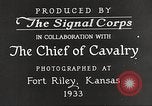 Image of Cavalry Rifle Platoon Kansas United States USA, 1933, second 16 stock footage video 65675062675