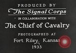 Image of Cavalry Rifle Platoon Kansas United States USA, 1933, second 22 stock footage video 65675062675