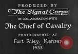 Image of Cavalry Rifle Platoon Kansas United States USA, 1933, second 23 stock footage video 65675062675